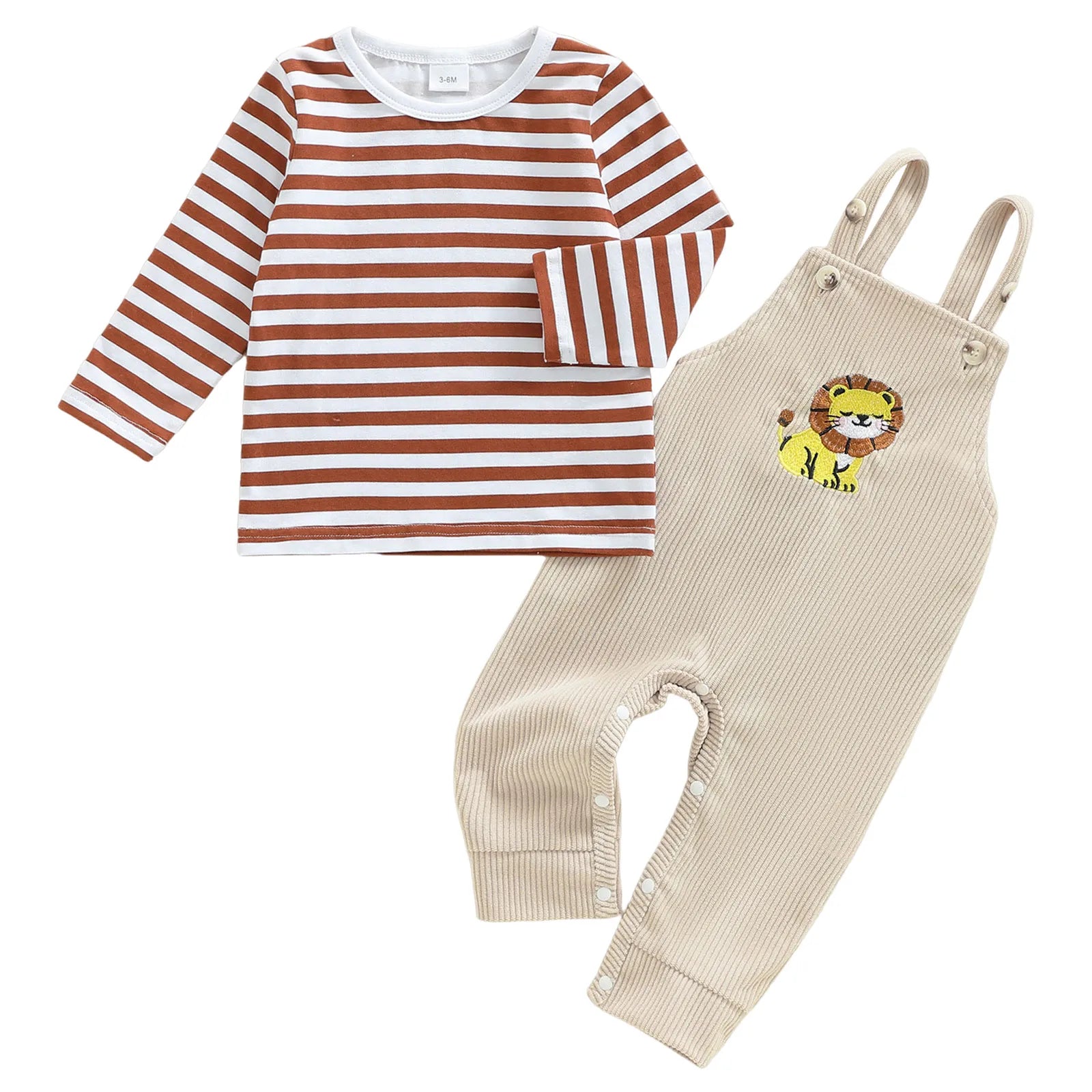 Oddler Baby Boys Clothes Strap Jumpsuits Outfit Long Sleeve T Shirt Romper Set Boy Girl Clothing Children Fashion Suits